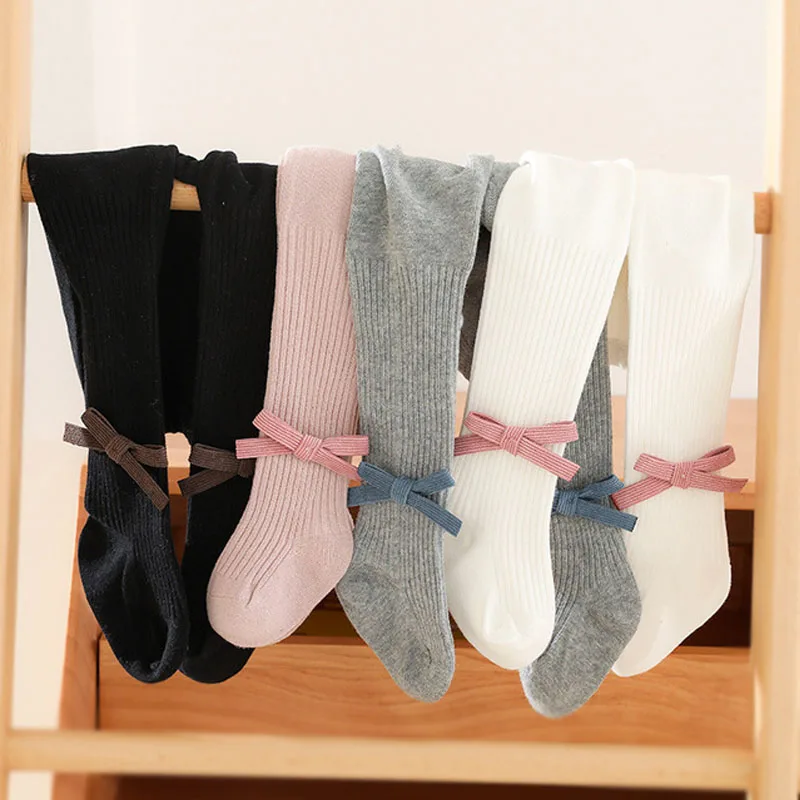 Autumn winter children kids baby girls tights cotton warm casual fashion cute bow newborn toddler baby girl tights