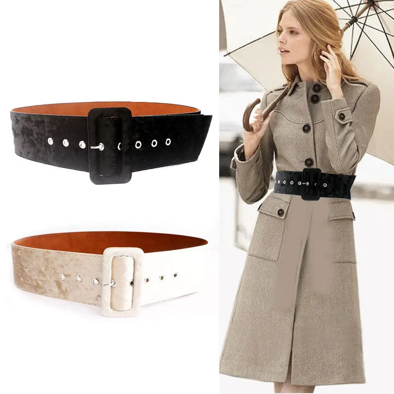 100CM*7CM Belt Women Wide Decoration Waist Cover Autumn And Winter Swan Style Simple Versatile Overcoat Decoration Waist sealing