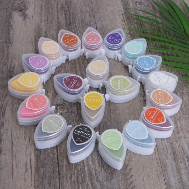 20 colors DIY Dew Drop Ink Pad Scrapbooking Vintage Crafts Ink pad Colorful Teacher Inkpad Stamps Sealing Decoration Stamp