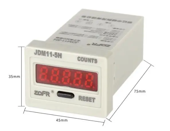 5 Digit Display Electronic Digital Counter JDM11-5H ZYC11-5H industrial counter Power failure memory