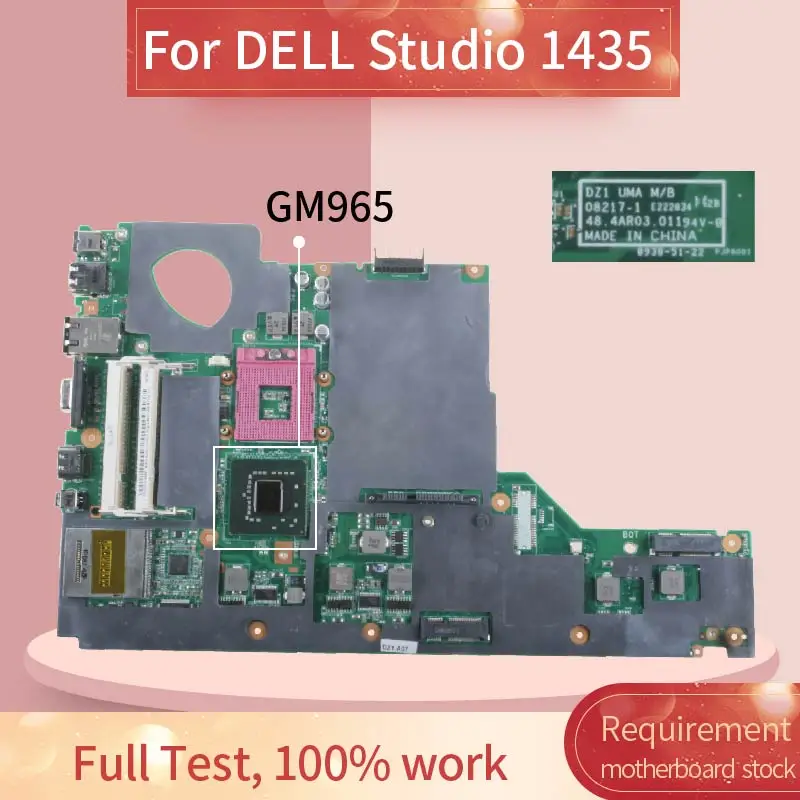 

CN-0C037C 0C037C Laptop motherboard For DELL Studio 1435 Notebook Mainboard 08217-1 GM965