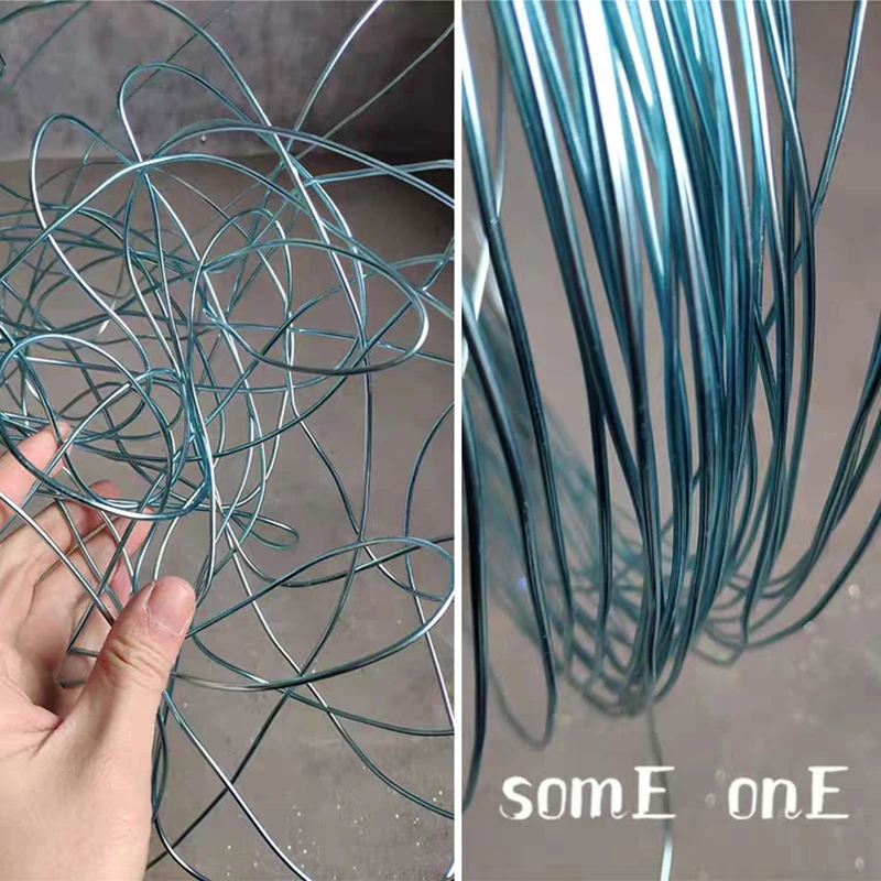 

Rigid Aluminium Wire Metal Material Blue DIY hand Knit Flower Support Modeling Design Decor Arts Crafts Designer Accessories