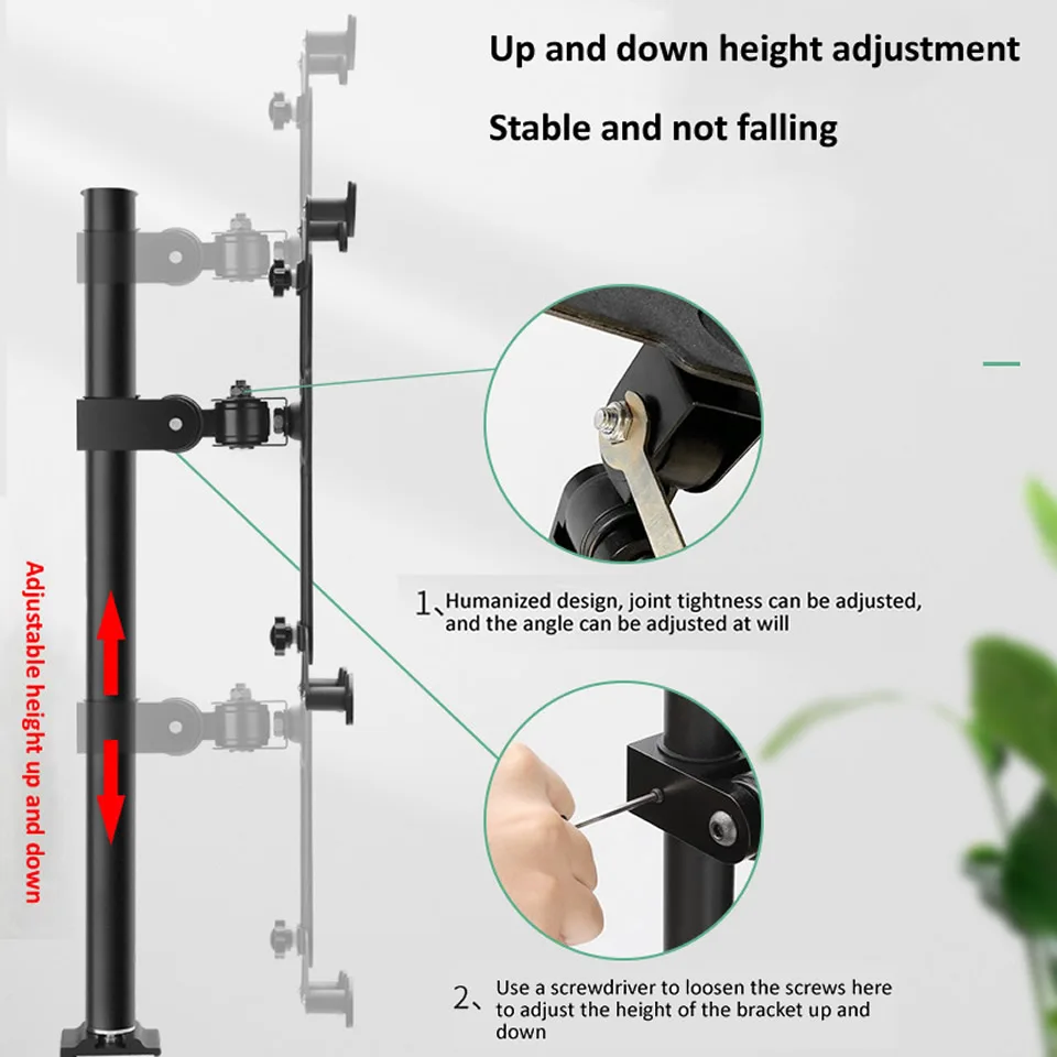 360° Rotation Wall Mount Tablet Stand Aluminum Alloy Wall Hang Bracket Holder for iPhone iPad Xiaomi Mipad Universal 7-13 Inches 4