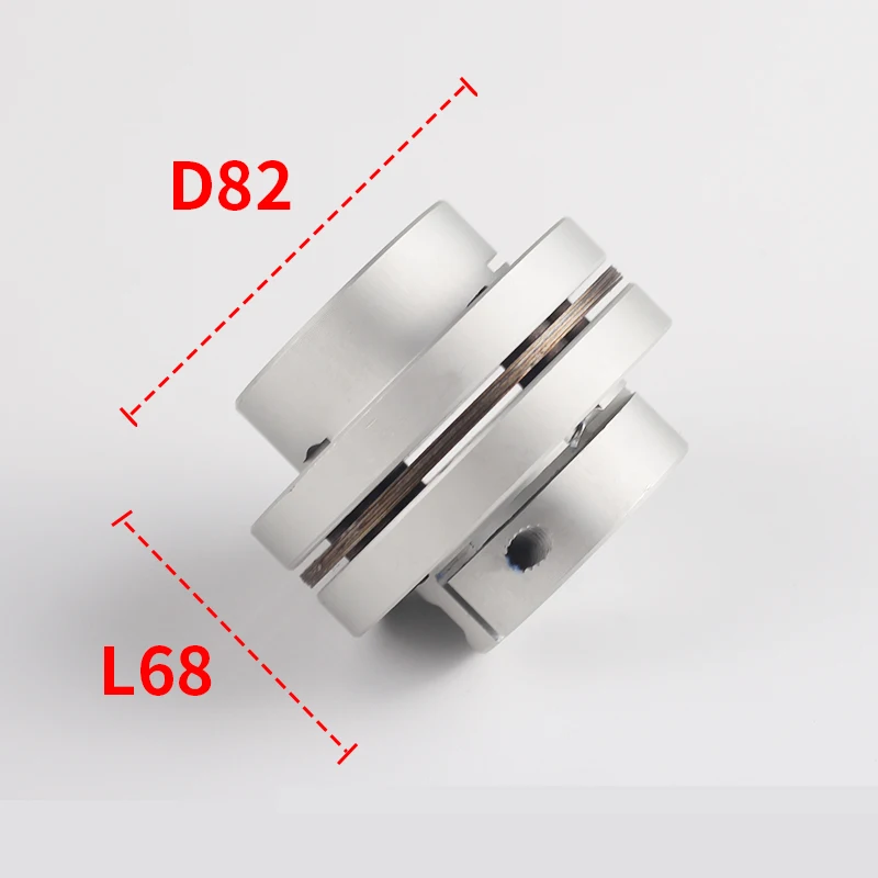 

Flange Diaphragm Shaft Coupling Flexible Coupler Joint Keyway D82 L68 Single Aluminum High Rigidity Elastic