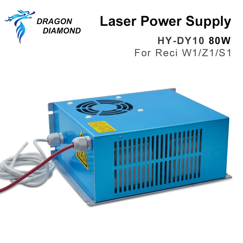 DY-10 80w co2 fonte de alimentação do laser para reci w2 v2 t2 t1 tubo para gravação a laser máquina corte