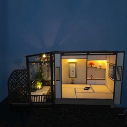 DIY Wooden Doll House Miniature With Furniture Kit Japanese Anime Room Campanula  Dollhouses Assemble Toy Children Gift Casa