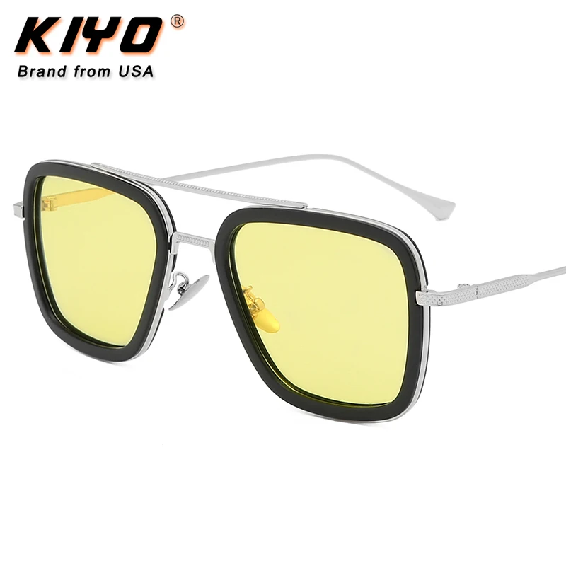 

KIYO Brand 2020 New Women Men Square Photochromic Polarized Sunglasses Metal PC Classic Sun Glasses UV400 Driving Eyewear 2836