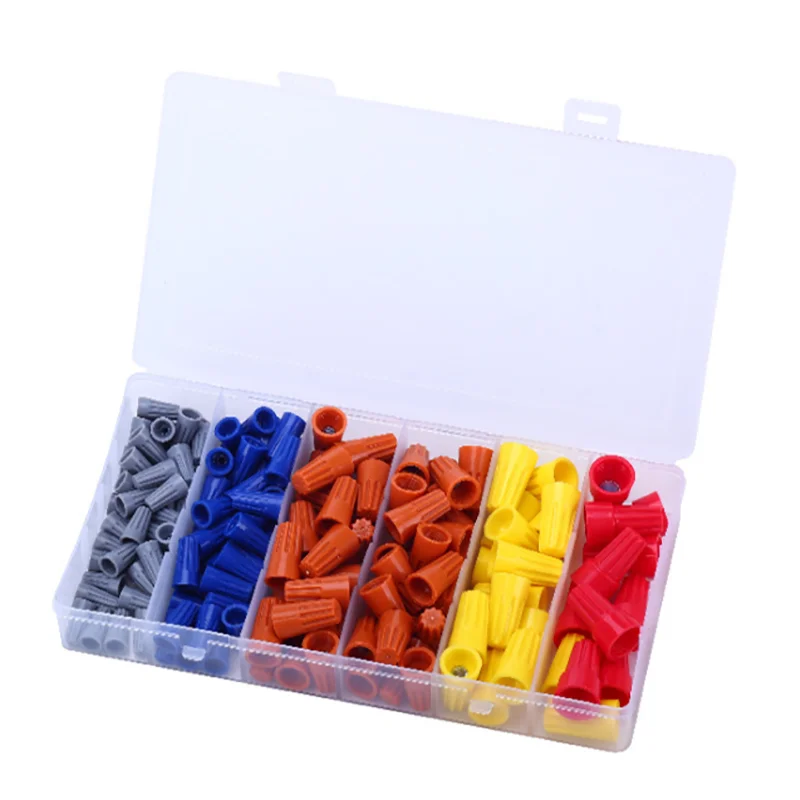 

158 pieces P1/2/3/4/6 series screw connector cap wire connection spring plug-in classification cable twisted wire crimping kit