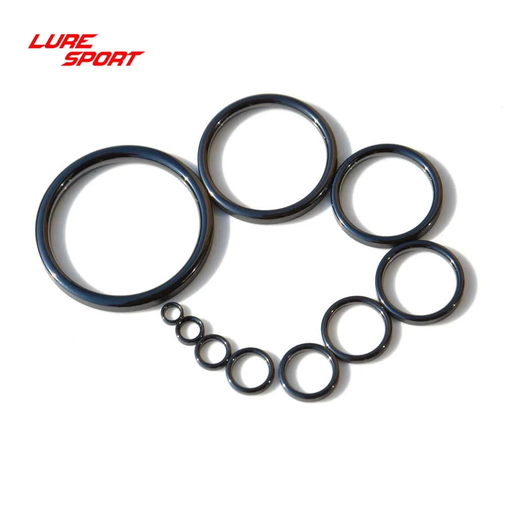 LureSport 2-15pcs/lot size2.5-50 SIC Ring Black ring rod Guide Ring Rod Building component Repair DIY Accessory