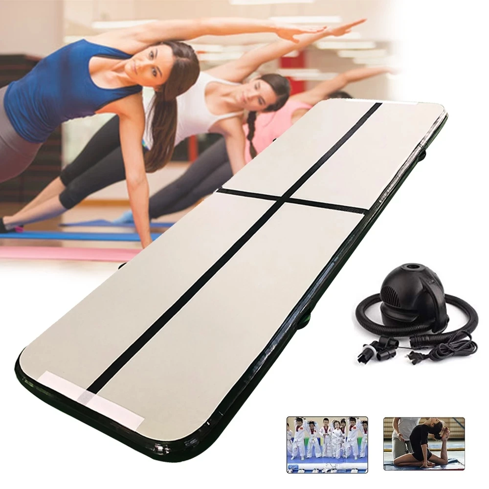 

Promotion ! Yoga Gym Mat Track Free Air Pump 3M 4M 5M Inflatable Tumbling Floor DWF Gymnastics Training Sport Mat Taekwondo