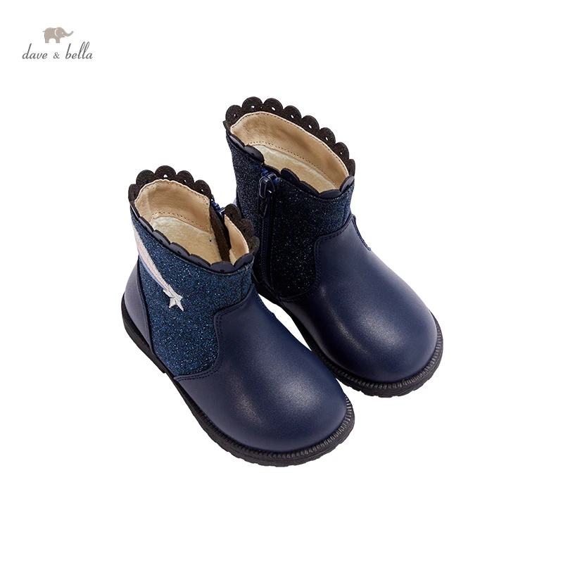 

DB19848 Dave Bella winter girls fashion stars boots children leather shoes girl high quality boots leather shoes