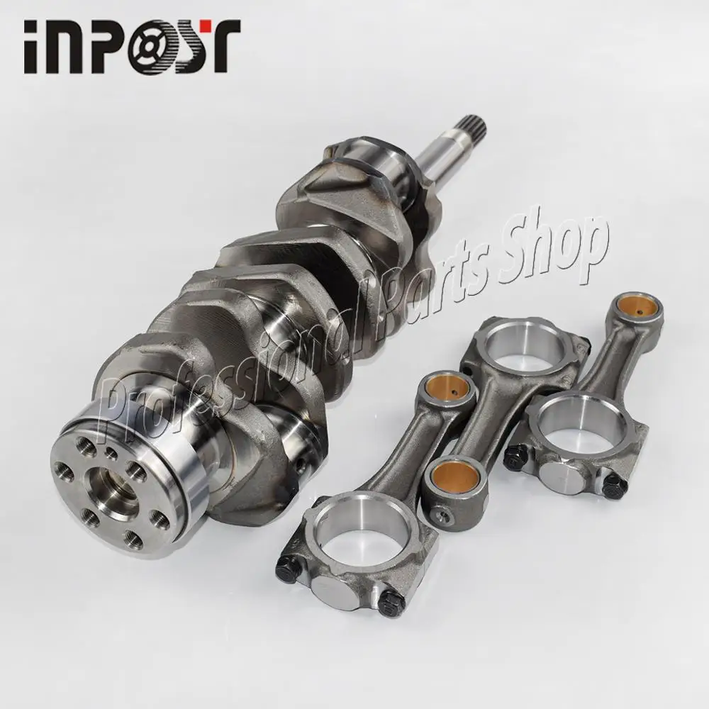 New Crankshaft +3PCS connecting rod  For Kubota For D1803 D1803MDI E3B