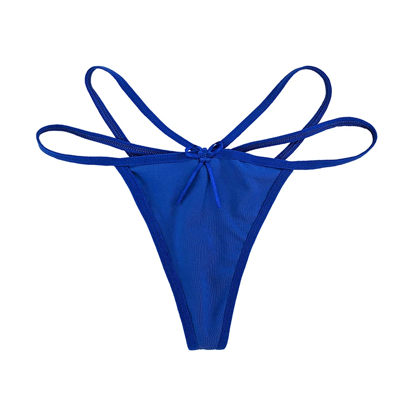 SP&CITY Ice Silk Temptation Sexy Women\'s Underwear Low Waist Bow Bandage Seamless Panties Sex String Hollow Out Briefs Thong