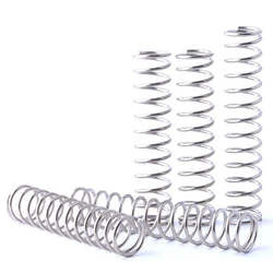 5pcs Wire Diameter 0.8mm 304 Stainless Steel Compression Springs Pressure Spring Length 60mm/70mm/80mm/90mm/100mm OD 6/8/10/12mm