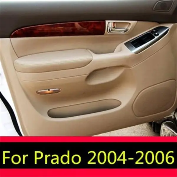 For Toyota Prado 2004 05 2006 Lexus GX470 Microfiber Door Panel Armrest Leather Protective Cover with Mount Fittings car interio