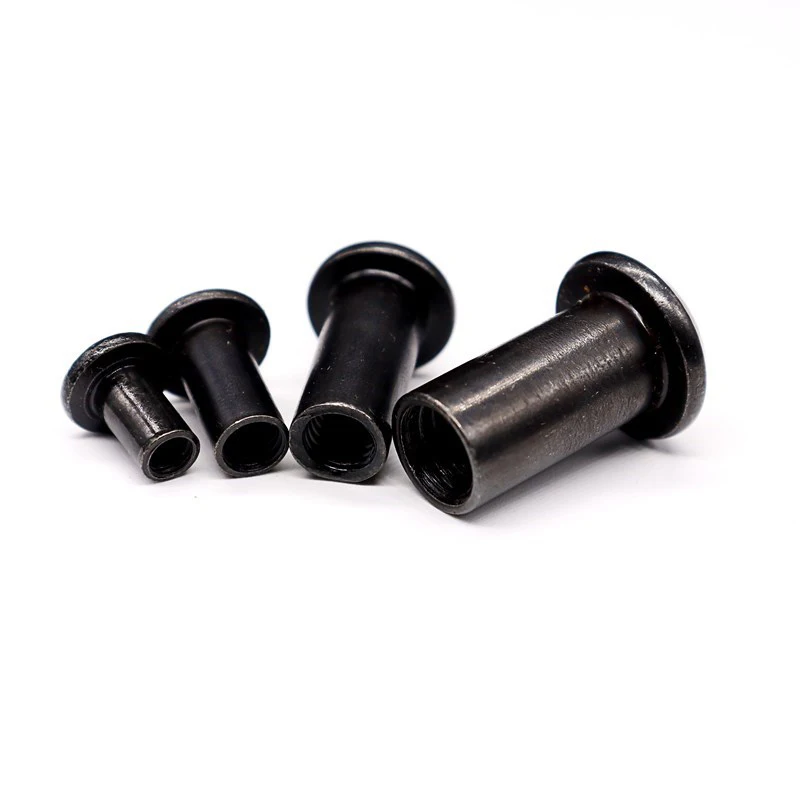 10-20pcs M3 M4 M5 M6 M8 Black Zin Plated Large Flat Hex Hexagon Socket Head Rivet Connector Insert Joint Sleeve Cap Butt Nut