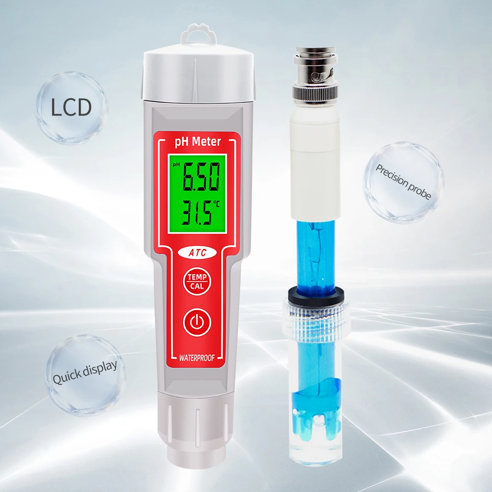 

PH-618B Portable PH Meter 2 in 1 PH Temperature Water Quality Tester with Backlight for Swimming Pool Drink Water Aquarium