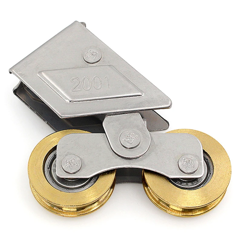 2001-Type Sliding Door Plastic Steel Window Pulley Aluminum Alloy Brass Wheel Muted Roller House Hardware