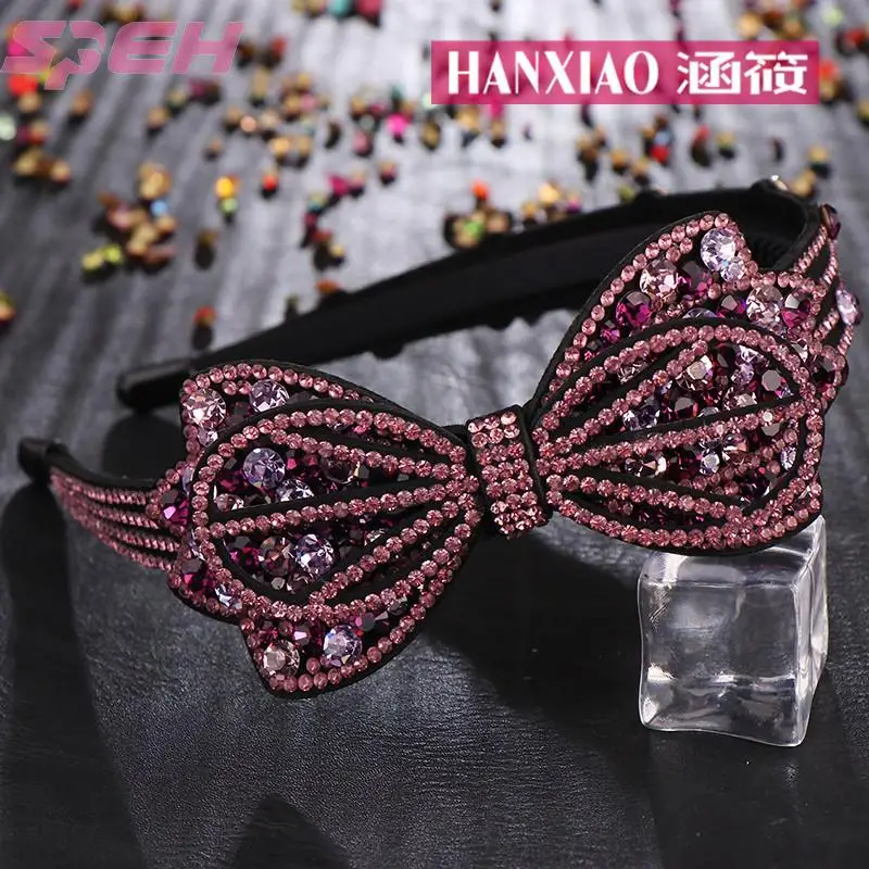 Czech diamond butterfly hairband headdress wide-brimmed toothed hair accessories hairpin Korean simple women's jewelry