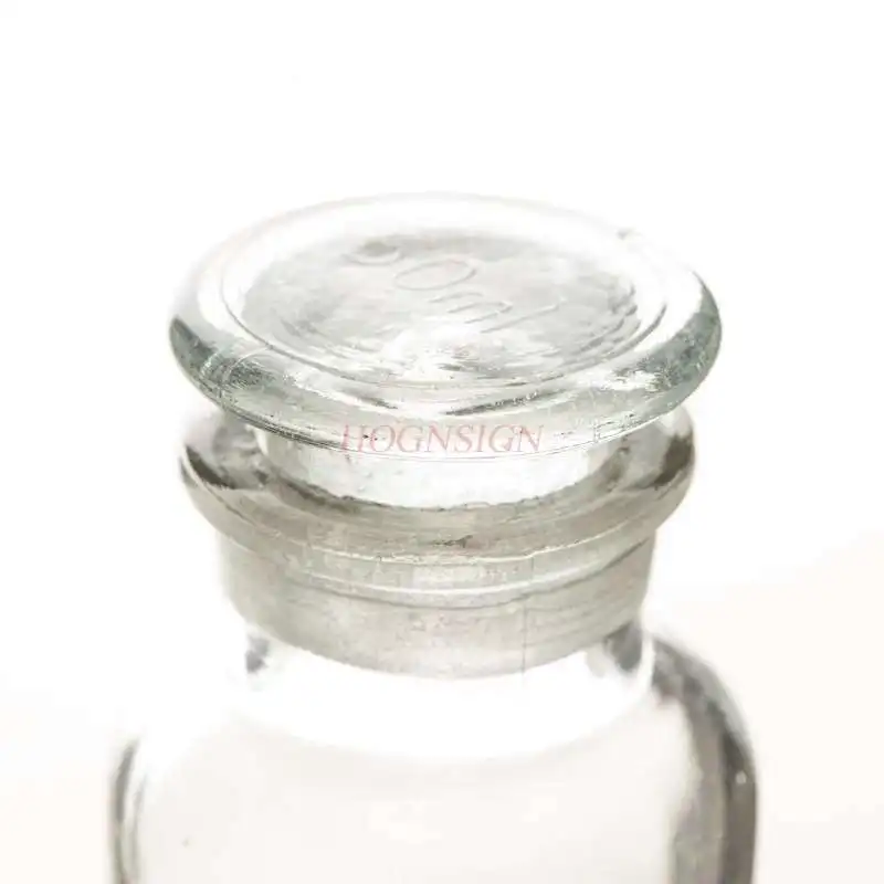 Wide mouth bottle transparent 125ml lead-free sealed glass instrument frosted glass bottle for chemical experiment