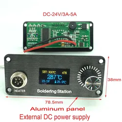 Panel de aluminio OLED, estación de soldadura Digital, controlador de temperatura para Punta de mango T12