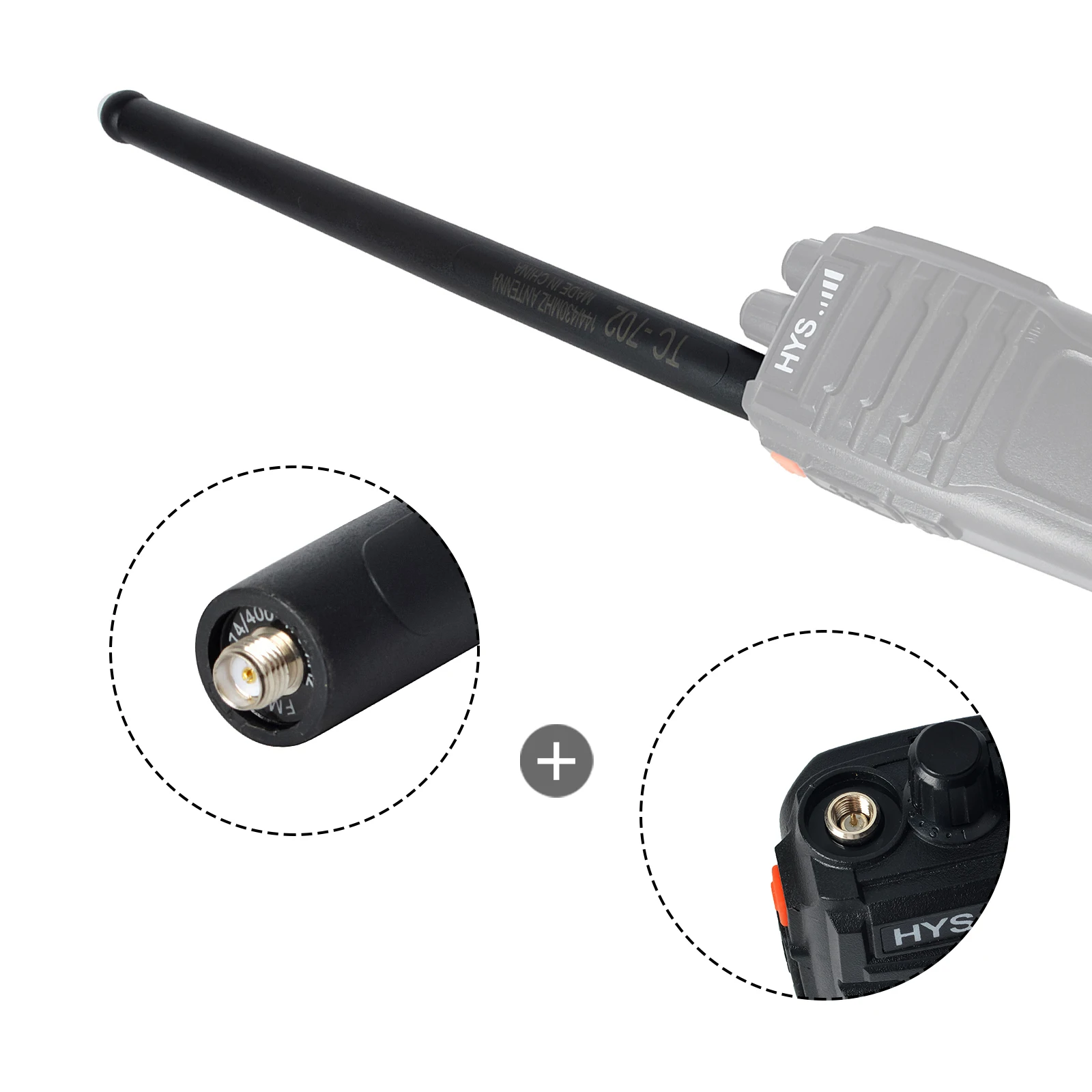 HYS Dual Band VHF UHF Antenna SMA Female Ham Radio Antenna for Baofeng UV-5R UV-82 BF-F8HP BF-888S Yaesu FT-65R FT-65