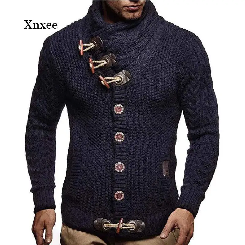 

Autumn/winter Men's Sweater Streetwear Clothes Turtleneck Sweater Long Sleeve Knit Pullover Soft Warm Basic Style