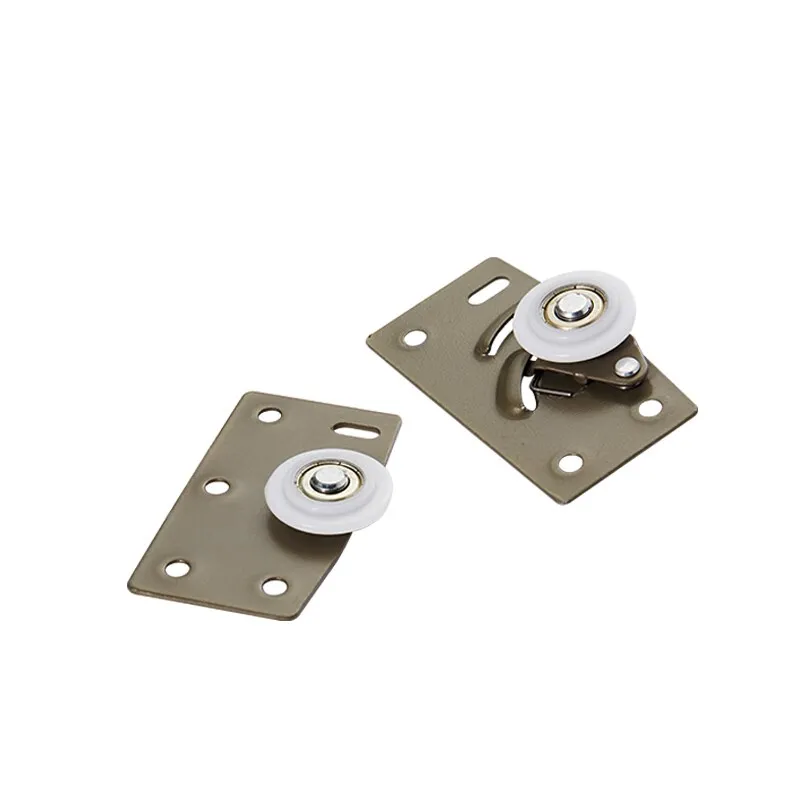 1set  Wardrobe Door Wheel Furniture Closet Mute Pulley Moving Door With Adjustable Spring Door Rollers Furniture Parts