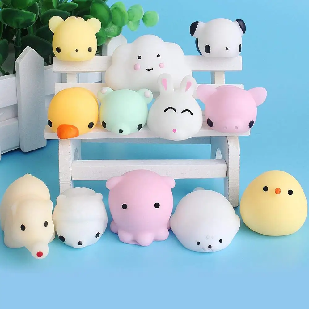 Mini Mochi Squishies Squishy Kawaii Stress Reliever Toys Cat Panda Unicorn Party Favours Gifts for Kids Boys Girls