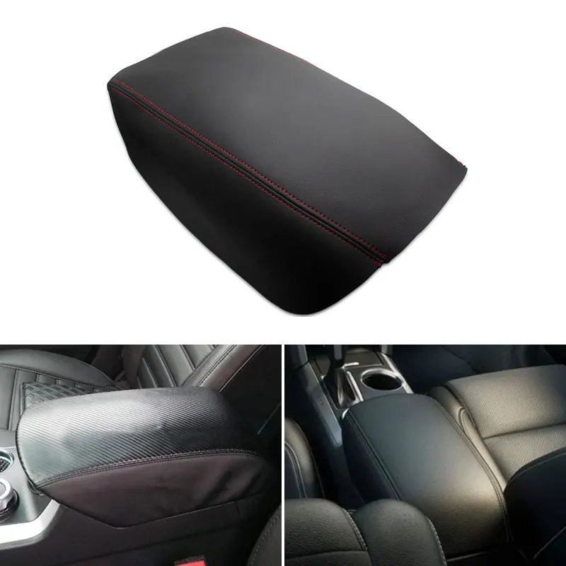 Microfiber Leather Car Center Armrest Console Box Cover Trim For Ford Explorer 2011 2012 2013 2014 2015 2016 2017 2018