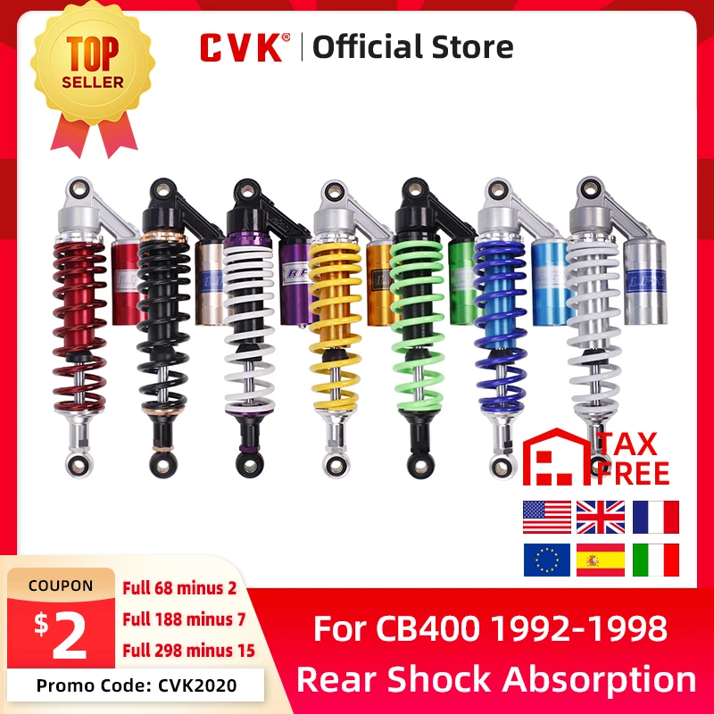 CVK Motorcycle Rear Inside Damping Piston Rods for Honda CB400 92-98 1992 1993 1994 1995 1996 1997 1998