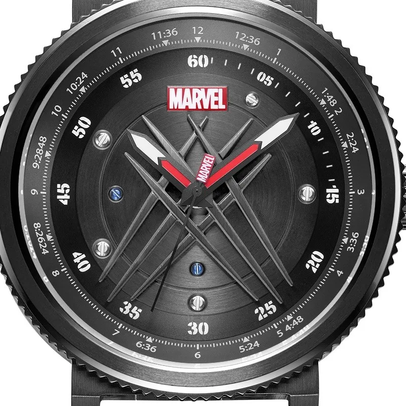 Disney Official Marvel Wolverine X-MEN Casual Quartz Wristwatches Cartoon 3D Stereo Dial Coated Glass Date Function Male Clock