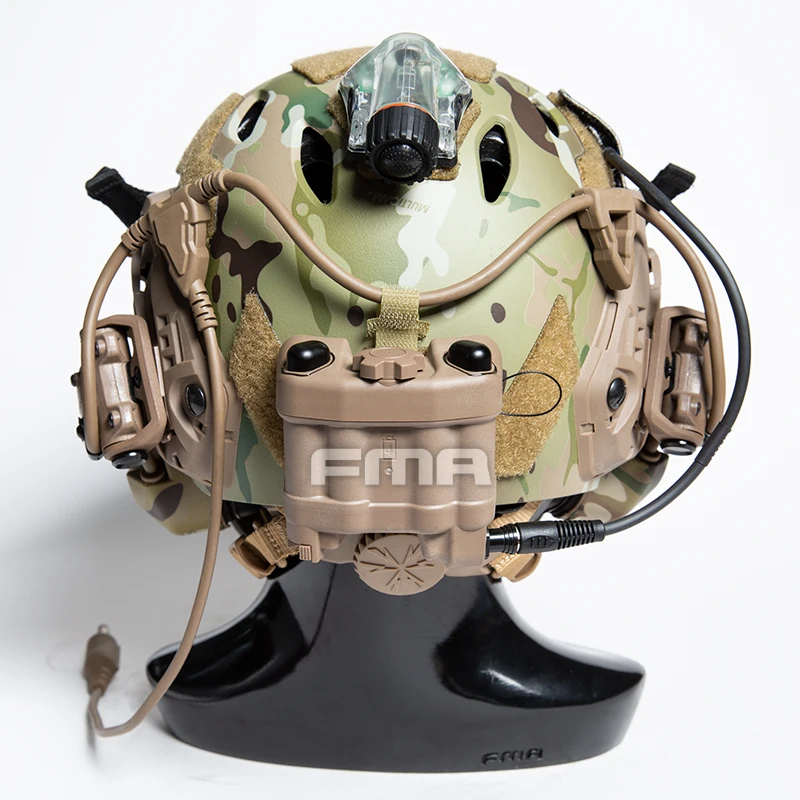 FMA Taktischer Helm NVG IR Infrarot-Stroboskop Funktionsfähiges PVS31 IR-Batteriegehäuse mit Standard-Kopfkabel / L-Typ-Kopfkabel – Detail 13