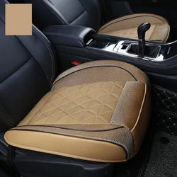 3D Leather Flax Car Seat Cover Front Cushion Protector Pad Mat for Auto Interior Truck Suv Van 2020 NEW