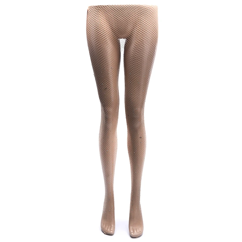 Women Stocking Rhinestone Diamond Sexy Tights Transparent Fishnet Stockings Pantyhose Diamond Party