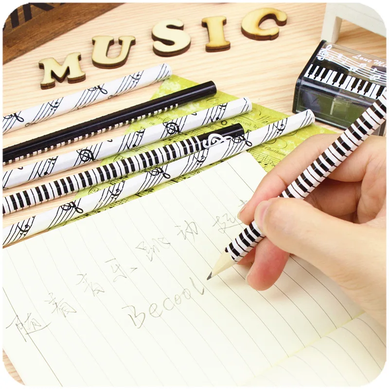 4 Colour Piano Pencil Musical Stationery Note Pencil Creative Student Pencil HB