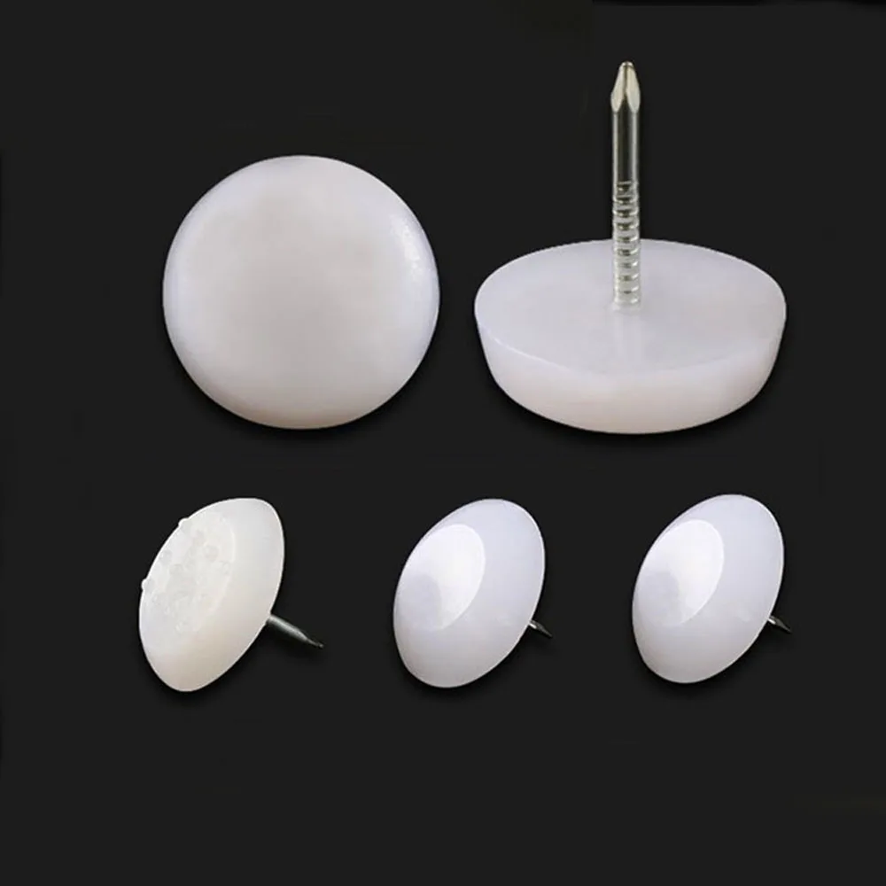 

10/20/50/100pcs Chair Table Furniture Leg Bottom Feet Plastic Pad Glide Skid Nail Floor Protector 10 13 14 15-30mm