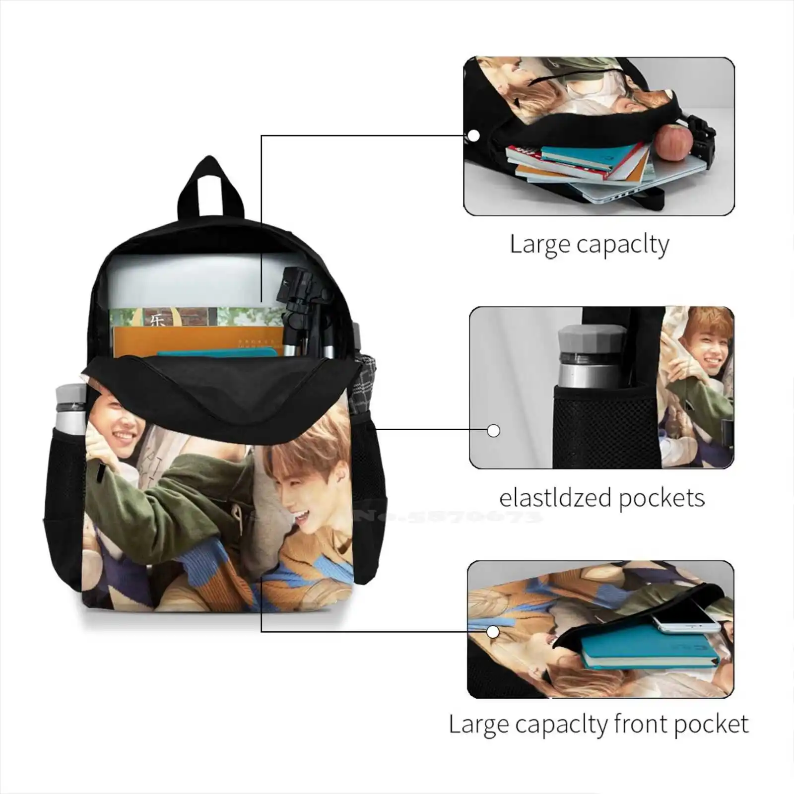 Moda História-Astro Laptop Mochila, Bolsa de Viagem, Mochila Escolar, Astro Astro Kpop Kpop Astro Mj Astro Jin Jin Astro Eunwoo Astro, Outono