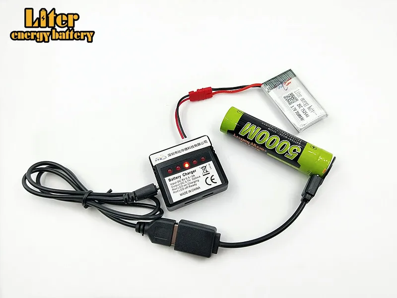 5pcs 3.7V 700mAh  Drone Rechargeable Li-polymer Battery 752540 + Charger Set For RC Syma X5C X5SC M68 Cheerson CX-30