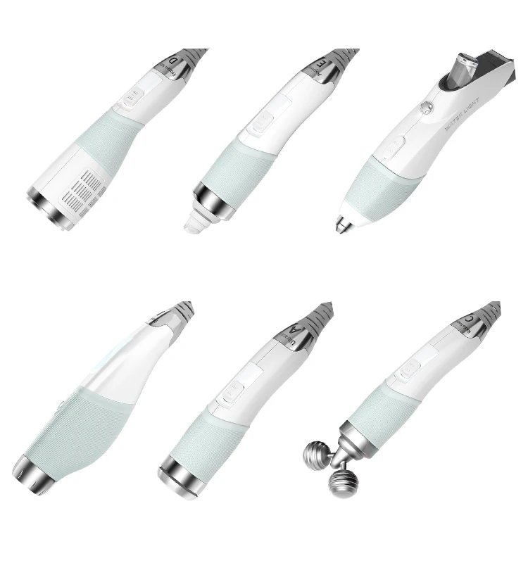 แบบพกพา 6 In 1 Ultrasonic Face Lifting Microdermoabrasion ออกซิเจน Sprayer dermabrasion เครื่องทําความสะอาดลึก