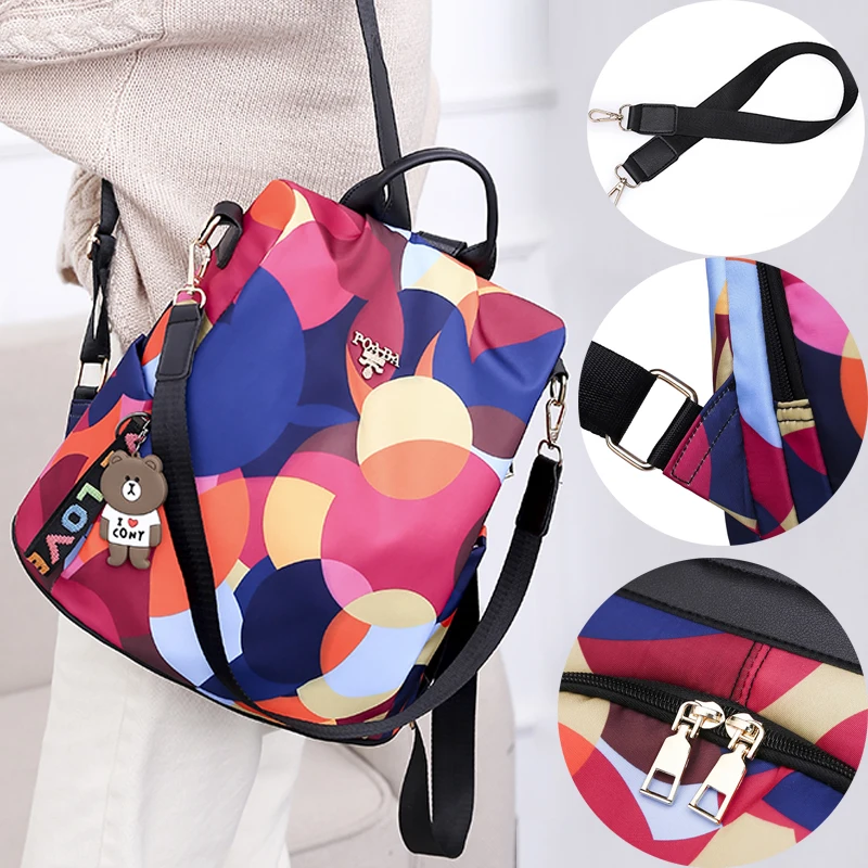 Summer 2023 Multifunctional Anti-theft Backpacks Oxford Cloth Shoulder Bags for Teenagers Girls Large Capacity Travel School Bag