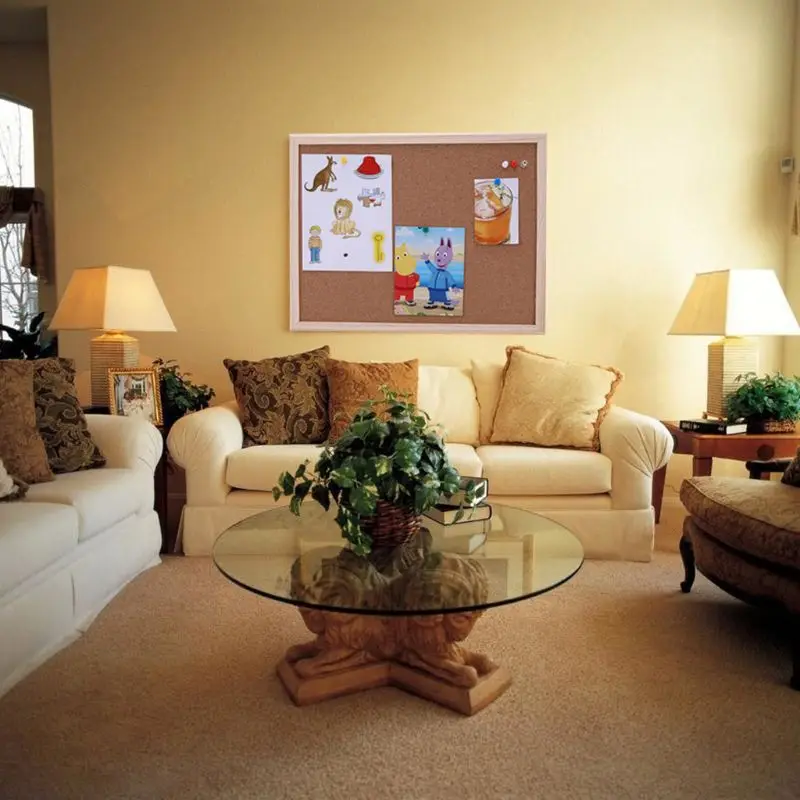 لوح رسم من الفلين ، إطار من خشب الصنوبر ، أبيض ، ديكور ، للمنزل والمكتب ، 30 × 40 سنتيمتر