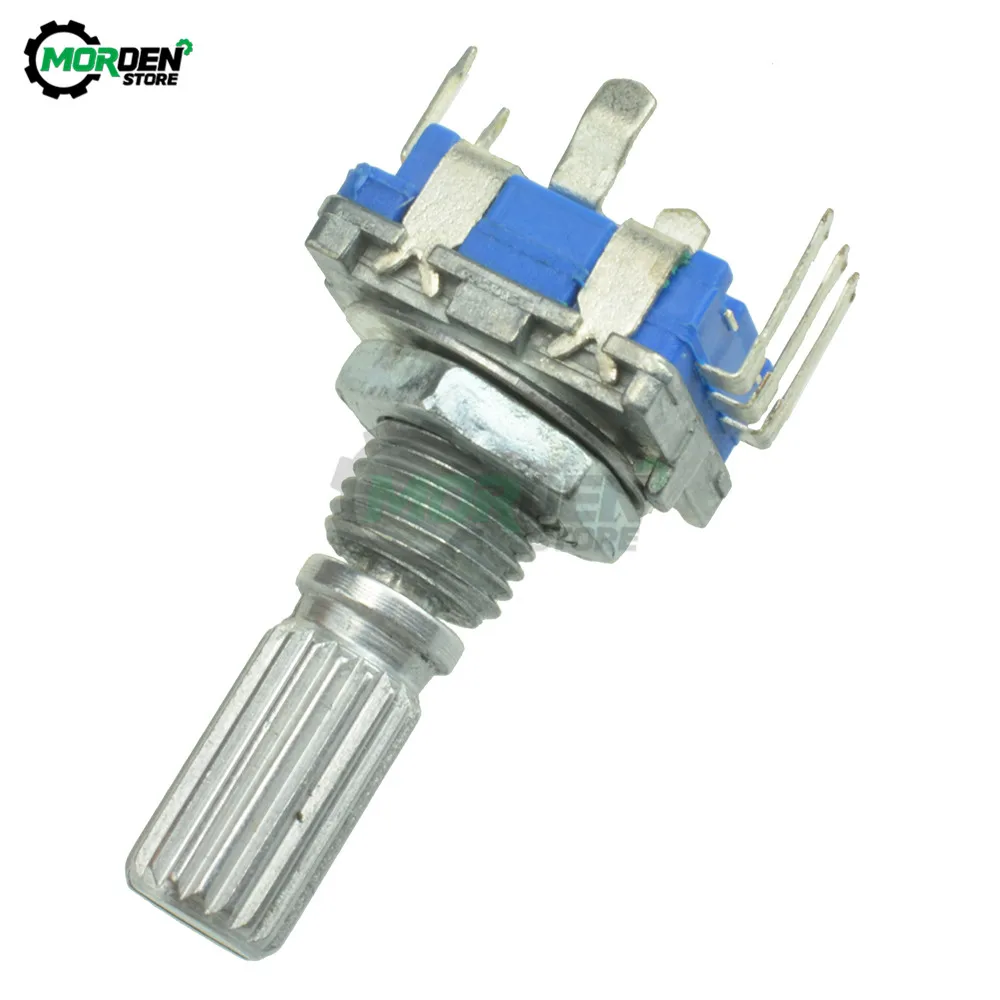 Plum Handle 20mm EC11 Rotary Encoder Coding Switch Digital with Potentiometer 5 Pin Switch