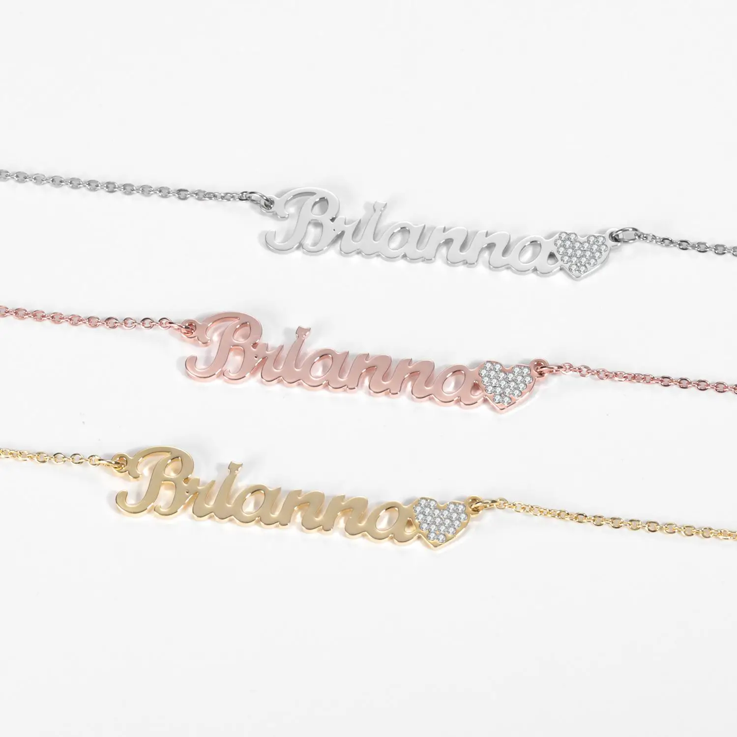 

Love Diamond Stainless Steel Choker Custom Name Necklace For Women Personalized Customized Nameplate Girlfriend Birthday Gift