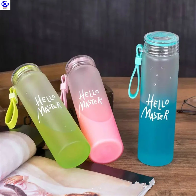 New Colorful Heat-resistant Glasses Water Glass Bottle 400 Ml Cool Juice Drinking Cup Diameter 45mm X Height 19cm 2022 Fashion