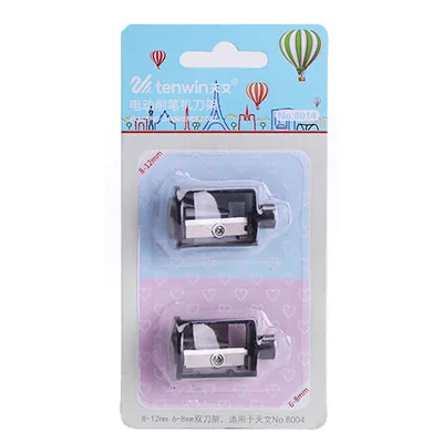 2020 New Automatic pencil sharpener Two-hole Electric Switch Pencil Sharpener Replaceable tool holder School Supplies Stationery