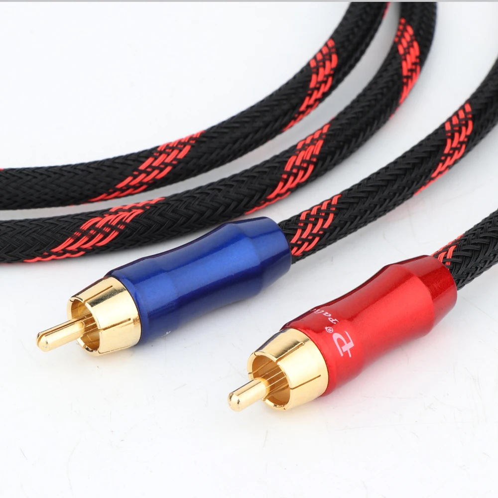 Preffair 5N OFC Copper XLR ذكر أنثى إلى كابل ربط الصوت RCA مع موصل قابس NEUTRIK