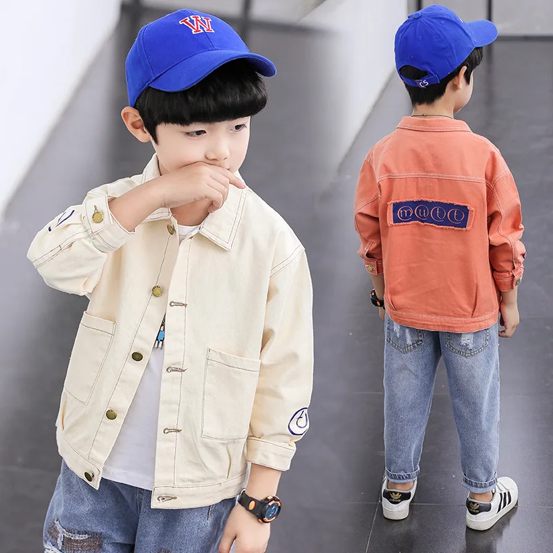 

Cotton Jacket Spring Autumn Coat Outerwear Top Children Clothes Kids Costume Teenage School Boy Clothing High Quality