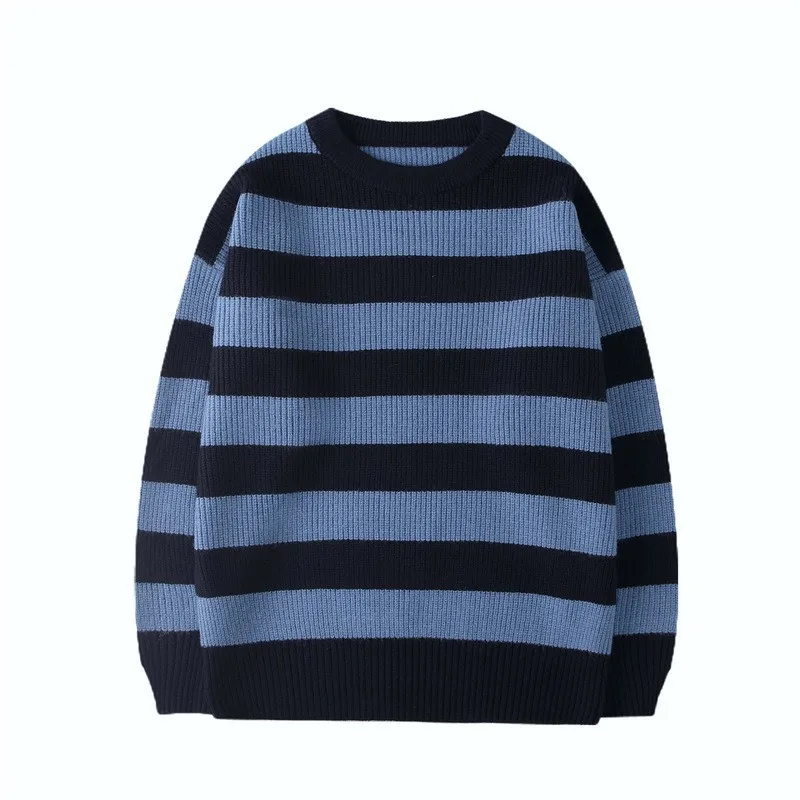 Harajuku Streetwear Striped Sweater Men Women Vintage Knitted Sweater Pullovers Tate Langdon Sweater Same Style WE375