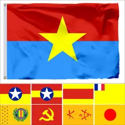 Vietnam Revolution Party Flag 3X5FT 90X150CM 100D storia Banner Vietnam War 50th Anniversary
